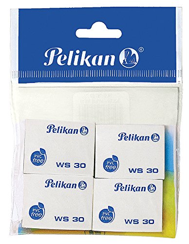 Pelikan WS 30 – Gommes Blanches Artistes, 4 Pack