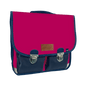 Cartable vintage couleur framboise - 38cm